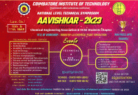 AAVISHKAR 2k23 Chemical Engineering Symposium Poster